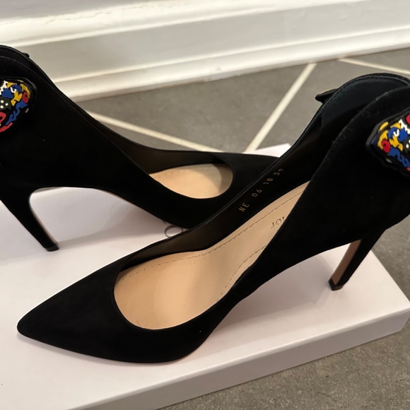 Never Worn Christian Dior Suede D-Butterfly Suede Pumps 39 Black - Picture 3 of 8
